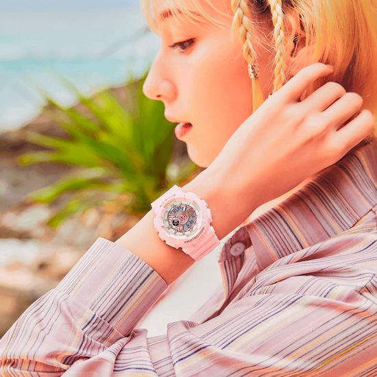 Женские  кварцевые электронные часы  Casio  BABY-G модель BA-110AQ-4A