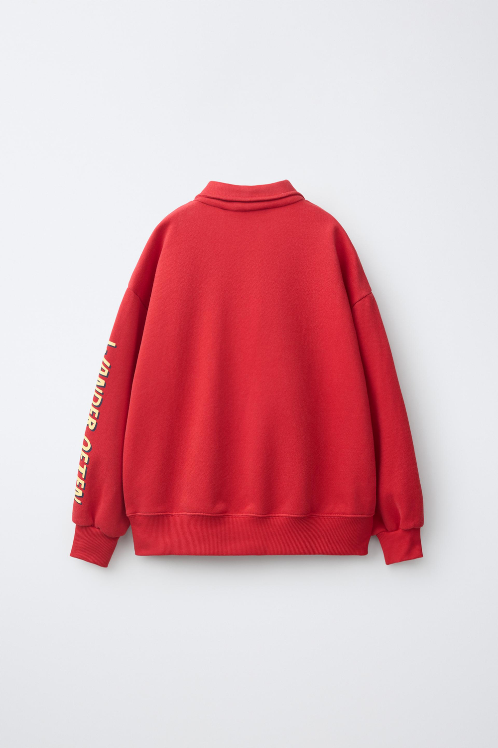 ZARA ТОЛСТОВКА ПОЛО С ПРИНТОМ, КРАСНЫЙ