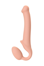 Телесный безремневой страпон Silicone Bendable Strap-On - size M (Цвет: телесный)