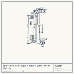 Тренажёр для груди и задних дельт (стек 100 кг) — от 227 000 ₽