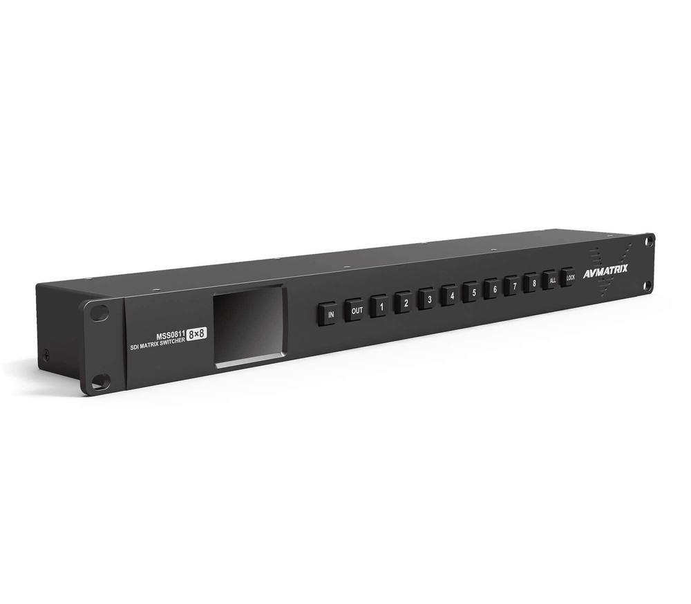Коммутатор AvMatrix MSS0811, матричный, компактный, 3G-SDI 8x8