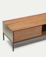Тумба под ТВ La Forma (ex Julia Grup) Vedrana из орехового шпона со стальными ножками 195 x 35 см