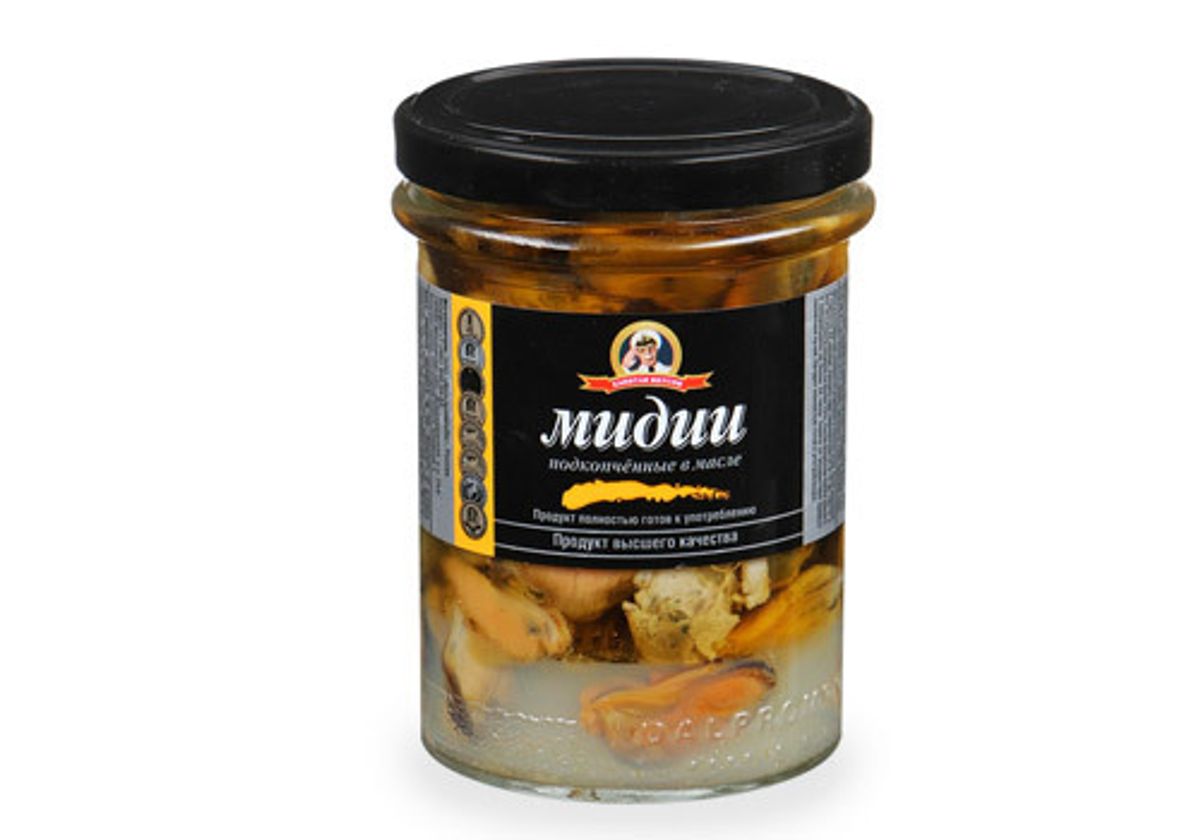 Мидии подкопченные в масле "Капитан вкусов", 210г