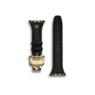 Ремешок для Apple Watch 42/41/40 - Зернистая кожа - Чёрный