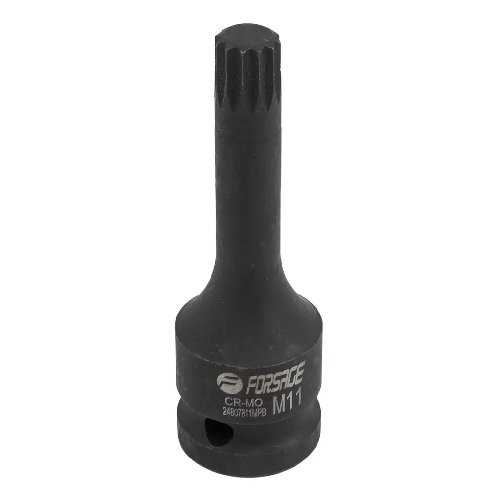 Головка-бита SPLINE ударная M11,1/2'' Forsage F-24807811MPB