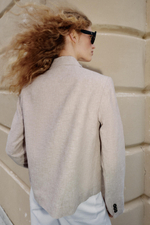 ПРЯМОЙ БЛЕЙЗЕР ИЗ СМЕСОВОГО ЛЬНА С ВЫТАЧКАМИ — ZARA