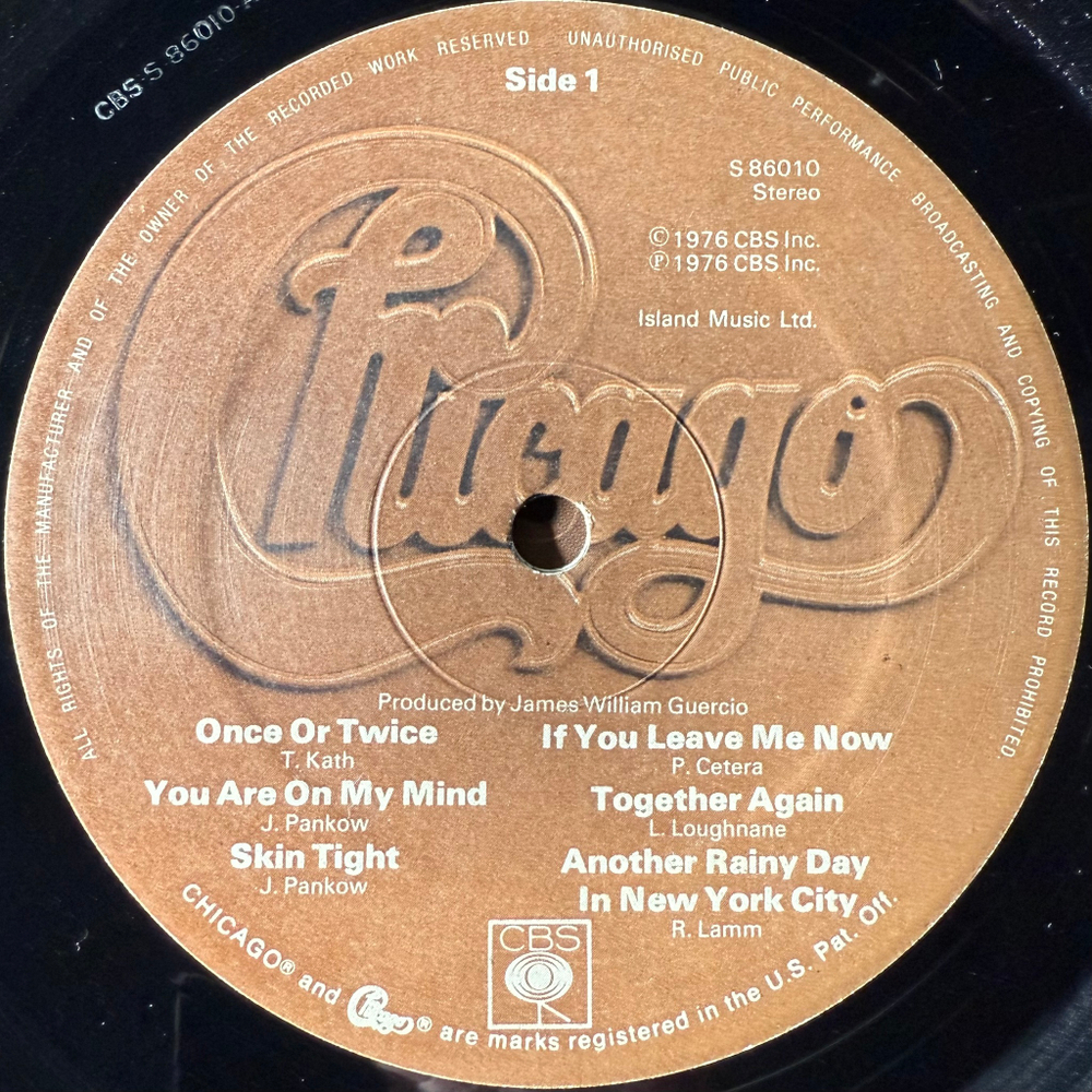 Chicago - Chicago X (Англия 1976г.)