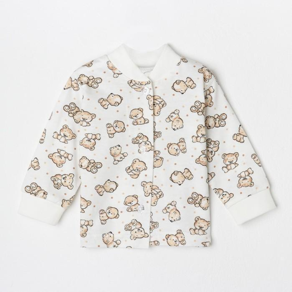 Кофточка А.70-6 КТ, бежевый/мишки, р. 62см 9799726