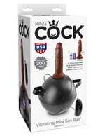 Вибро-мяч с фаллосом Vibrating Mini Sex Ball 7'' (Цвет: черный с коричневым)