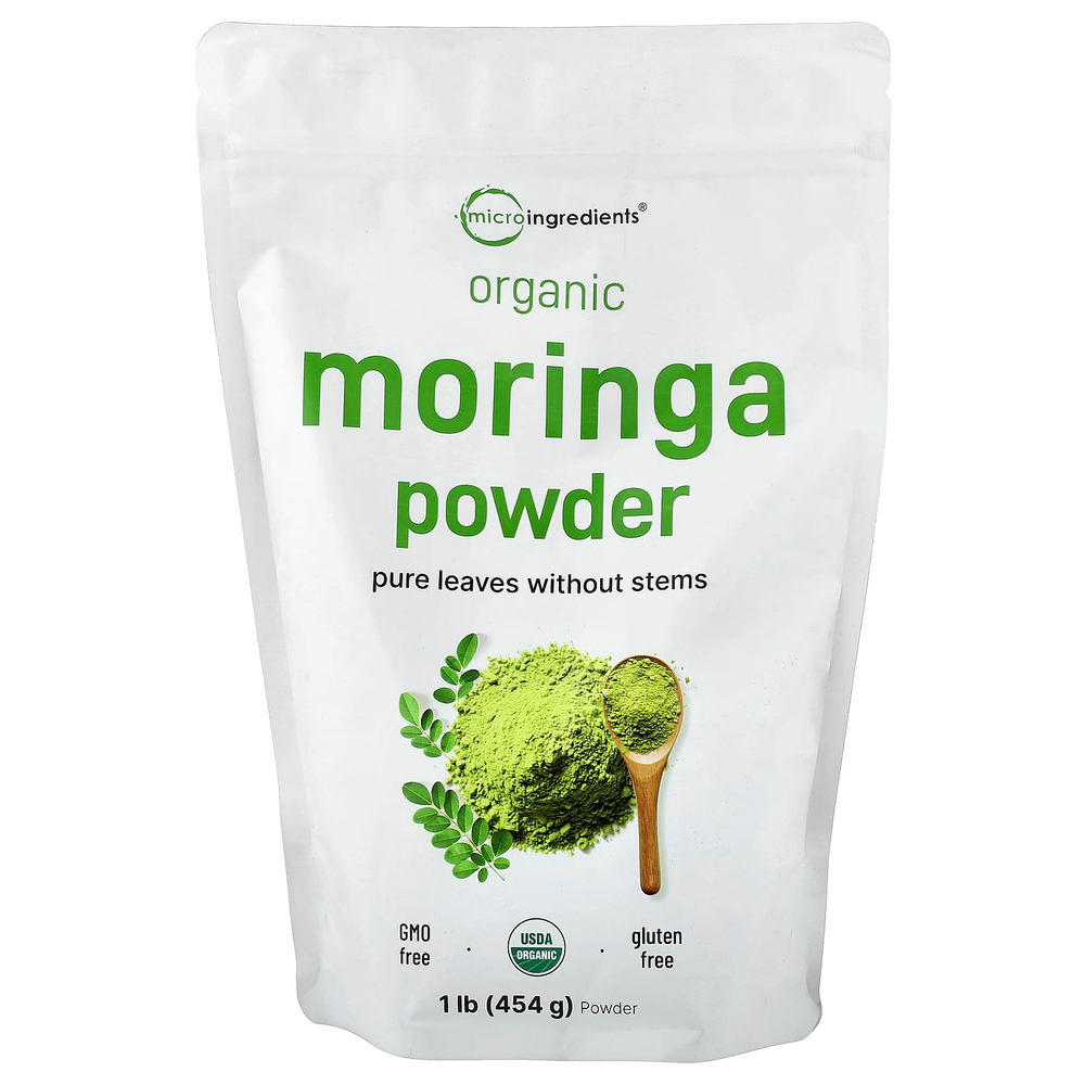 Micro Ingredients, органический порошок из моринги, 454 г (1 фунт)