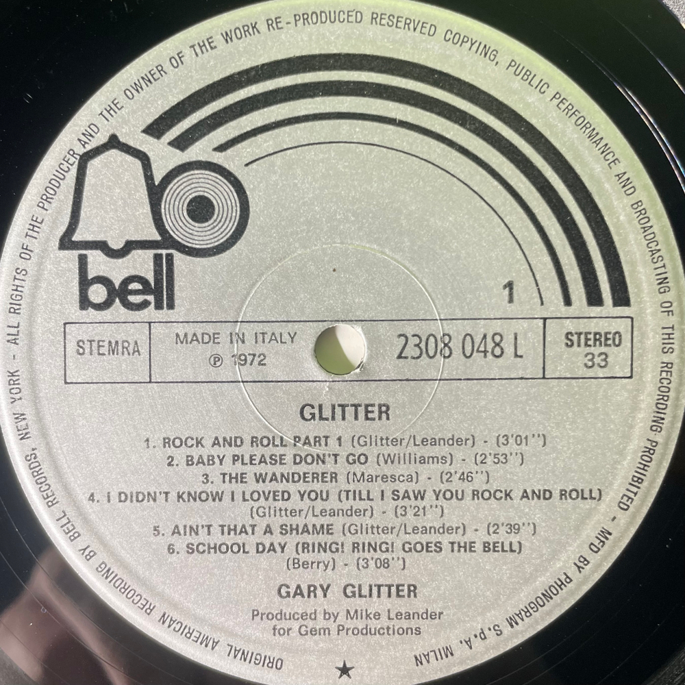 Gary Glitter ‎– Glitter (Италия 1972г.)