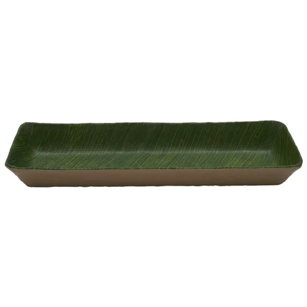 Салатник 2500 мл 53*16,2*6,5 см прямоуг. Green Banana Leaf пластик меламин P.L. Proff Cuisine