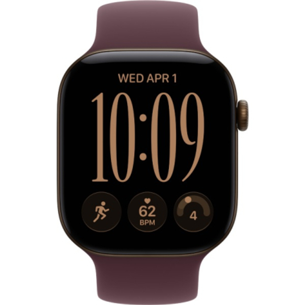 Apple Watch 12 42mm Light Gold Aluminum Case / Burgundy Sport Band
