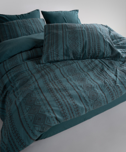 Lımasso КПБ 4 пр. Coastal Trio Dark Green ЕВРО пододеяльник 200*220, простынь 240*260, наволочки 50*70 2шт