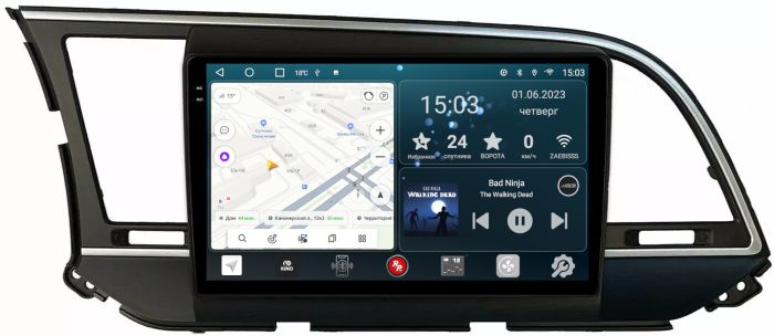 Магнитола для Hyundai Elantra 2016-2018 - RedPower 094 Android 10, Быстрая, QLED+2K, CarPlay, SIM-слот