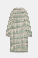 ДЛИННОЕ ФАКТУРНОЕ ПАЛЬТО С БЛЕСТЯЩЕЙ НИТЬЮ — ZARA