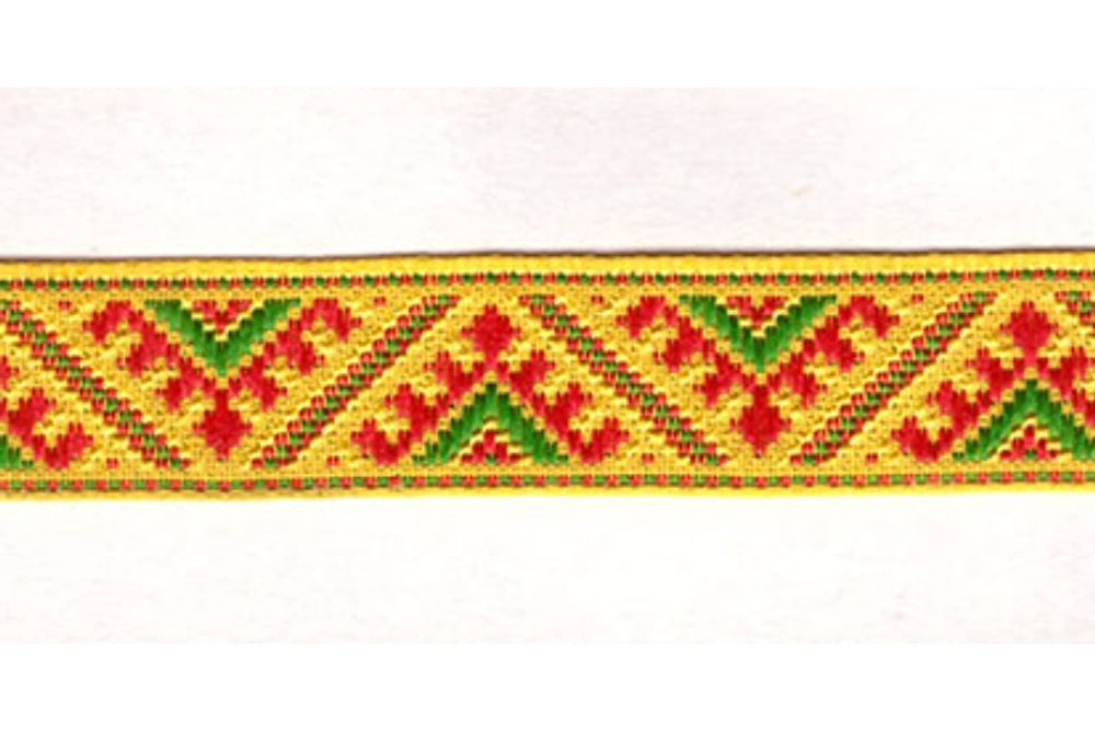 Тесьма жаккард, с1852, рис.9825, ш. 2,4 см