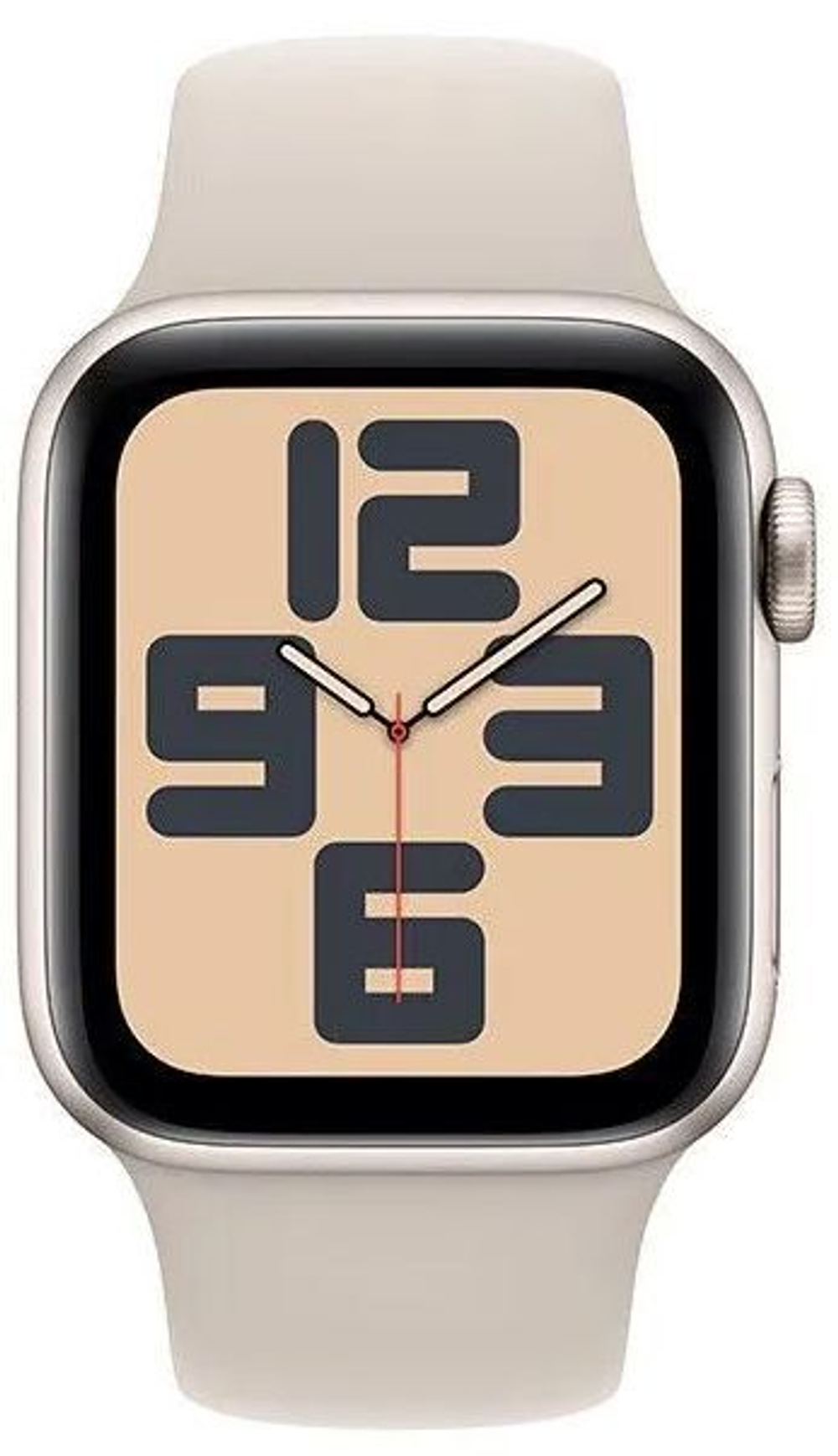 Apple Watch SE 2 (2024), 44 мм, Умные часы Корпус из алюминия цвета Сияющая звезда, спортивный ремешок Сияющая звезда