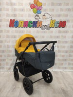 Коляска модульная Indigo Charlotte Sity cs 08 (т.серый+желтый)
