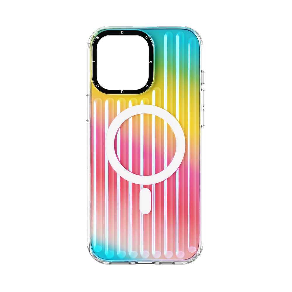 Усиленный прозрачный чехол (Gradient Rainbow) с поддержкой MagSafe от Dux Ducis для iPhone 16 Pro, серия Zest Series Case