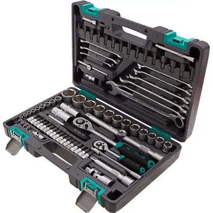 Набор инструментов, 1/2", 1/4", CrV, 82 предм.// STELS 14105