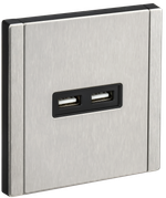 FORTE&PIANO Розетка USB A+A 3,1А FP749M металл никель IEK