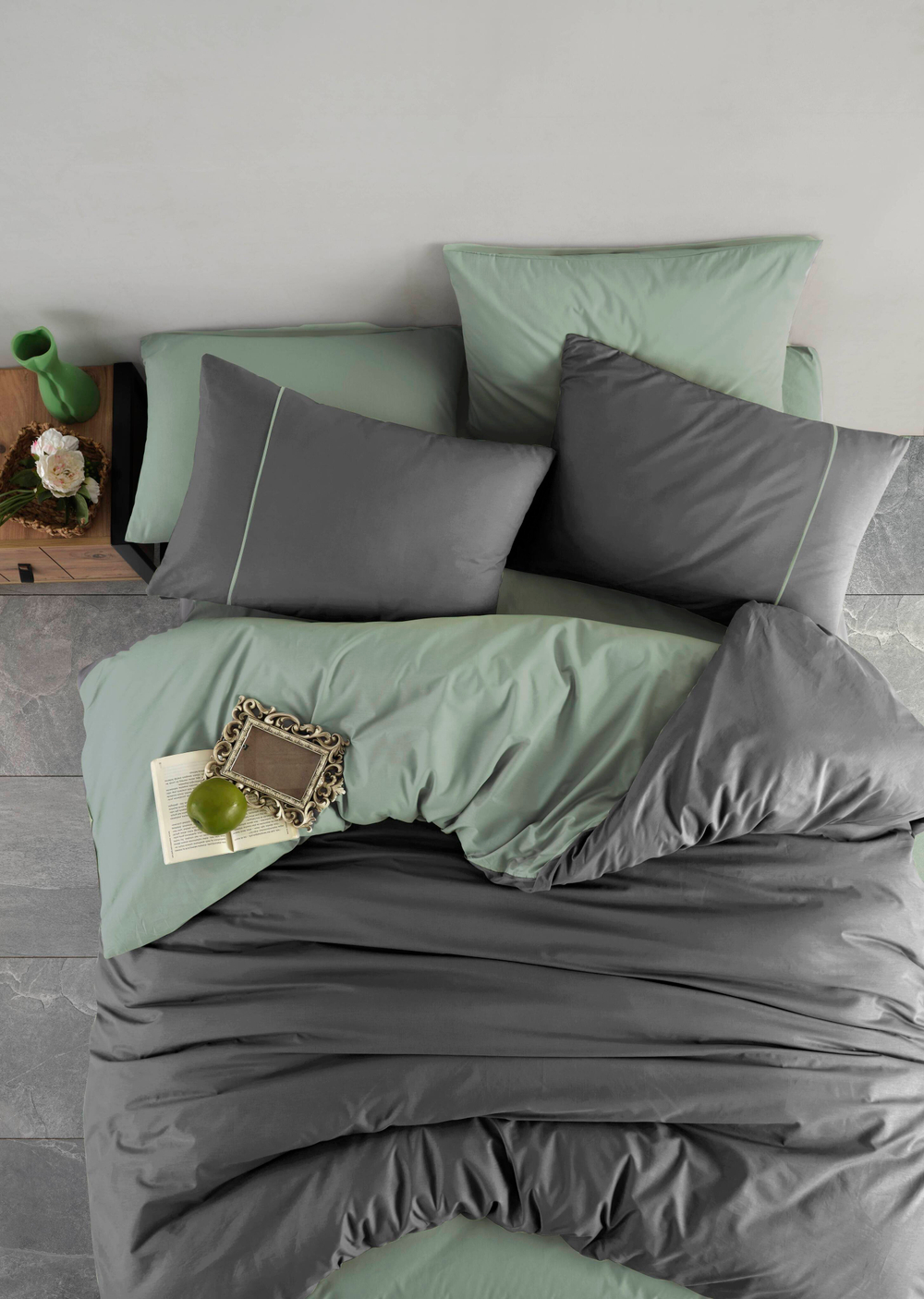 КПБ MAJOLİ Double Face BABİL 1,5-сп. под. 160*220, прост. 160*240, нав. 50*70-1шт.