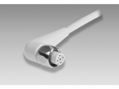 BAUMER Разъем угловой M12, 4pin, с кабелем 5м, IP69K, нерж. сталь, гигиеническое исполнение, ESW 33AY0500