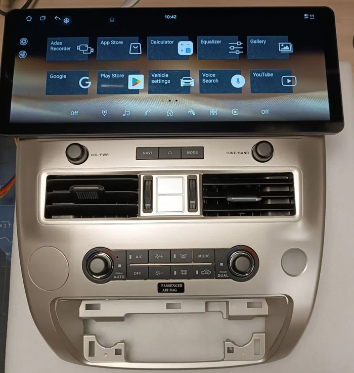 Магнитола для Nissan Pathfinder R51 2007-2010 (поддержка Bose и 360) - Kuberg KP-I1232 монитор 17" на Android 13, Быстрая, CarPlay, 4G SIM-слот