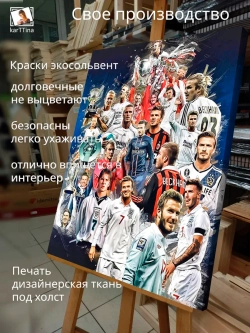 Картина "Легенды футбола", модульная 30х40см 1шт.