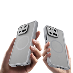 Усиленный чехол с рамками серого цвета и с MagSafe для Google Pixel 11 Pro Fold, серия Expn Series Magnetic от Dux Ducis
