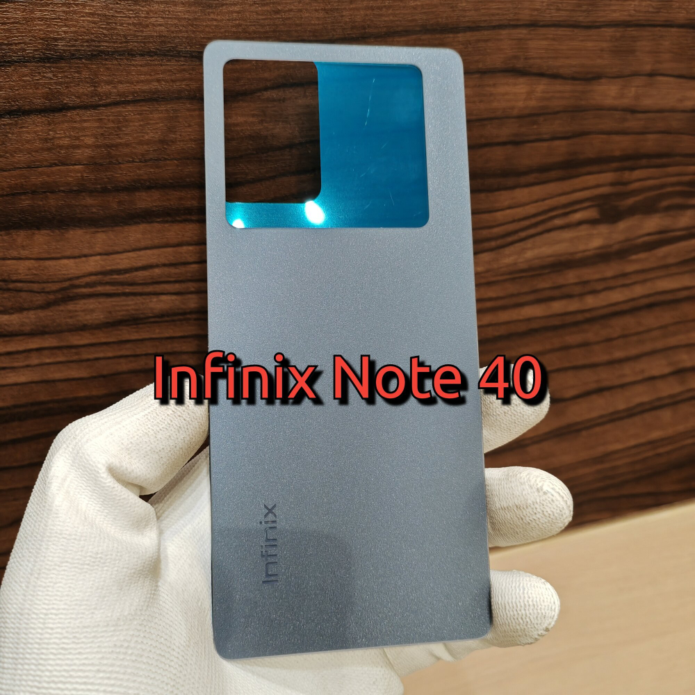 Крышка для Infinix Note 40 Оригинальная (заднее стекло) цвет: Чёрный / Синий