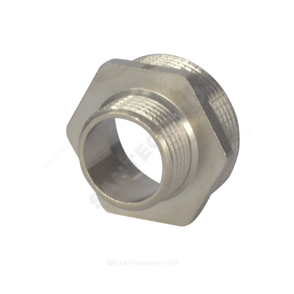 Ниппель латунь никель переходной Ду 25х15 (1"х1/2") НР SantechSystems
