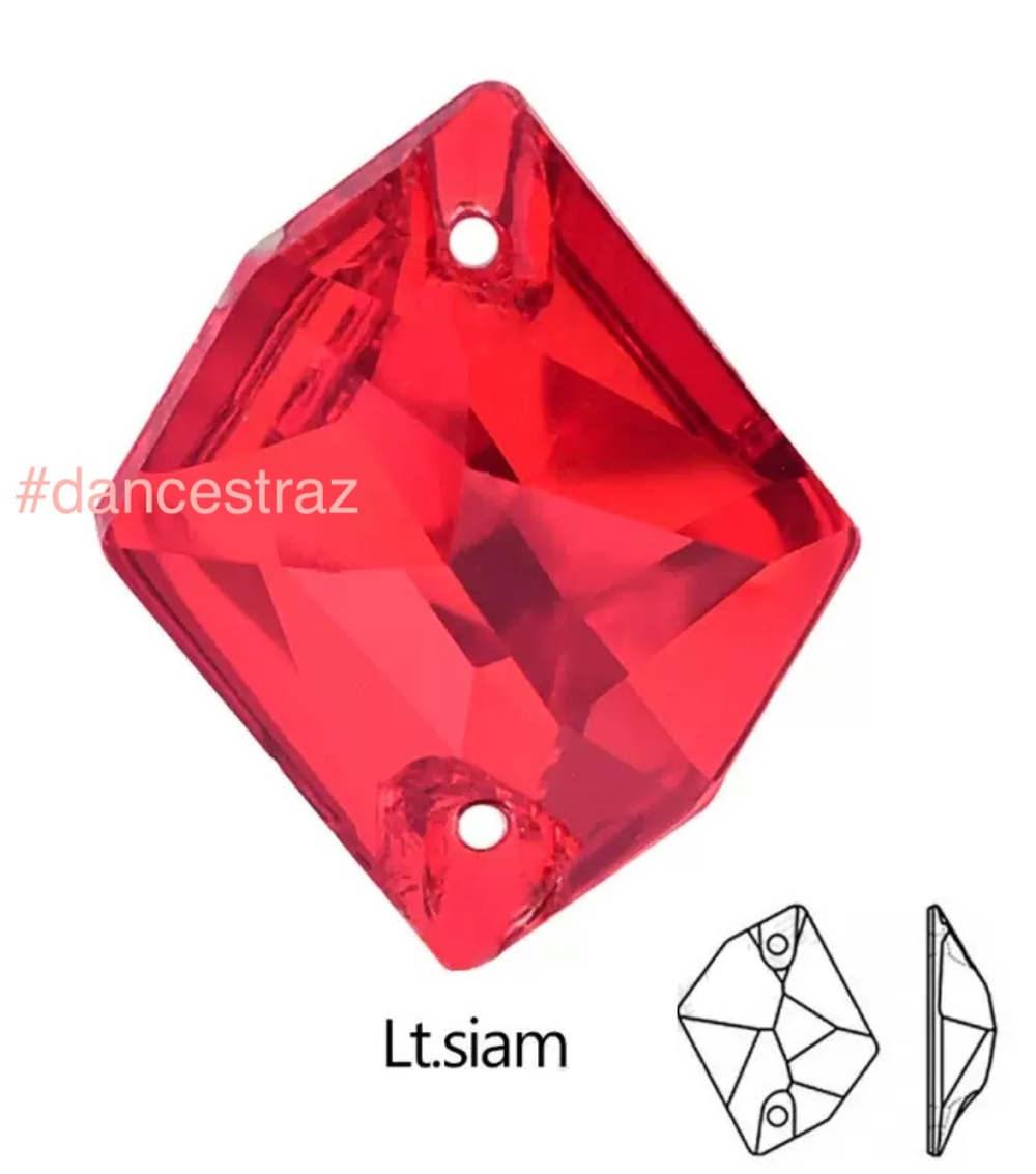 Стразы пришивные, Cosmic, Light Siam, 227, 21*27mm, (24 ea/pkg), 5A+, (F2)