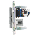 SKANDY Розетка двойная TV+RJ45 кат.5E SK-A14N металл никель IEK