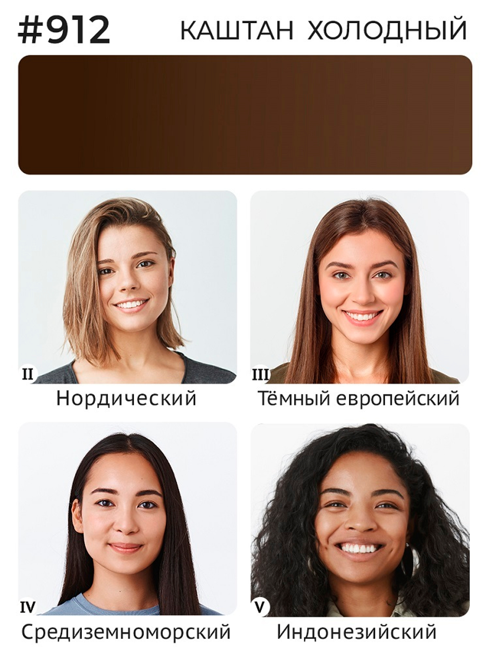 Минеральный пигмент Ne Pigment Каштан Холодный #912, 15 мл.