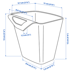 IKEA SUNNERSTA  (ИКЕА СУННЕРСТА)  -  Контейнер - бежевый 12x11 см