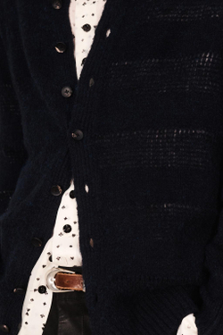 ZARA АЖУРНЫЙ УКОРОЧЕННЫЙ КАРДИГАН, СИНИЙ