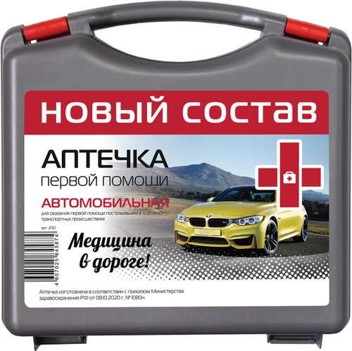 Аптечка первой помощи ФЭСТ «Муссон» (Приказ №260н) автомобильная, в пластиковом футляре