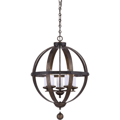 люстра Alsace 5 Light 23 inch Reclaimed Wood Pendant Ceiling Light