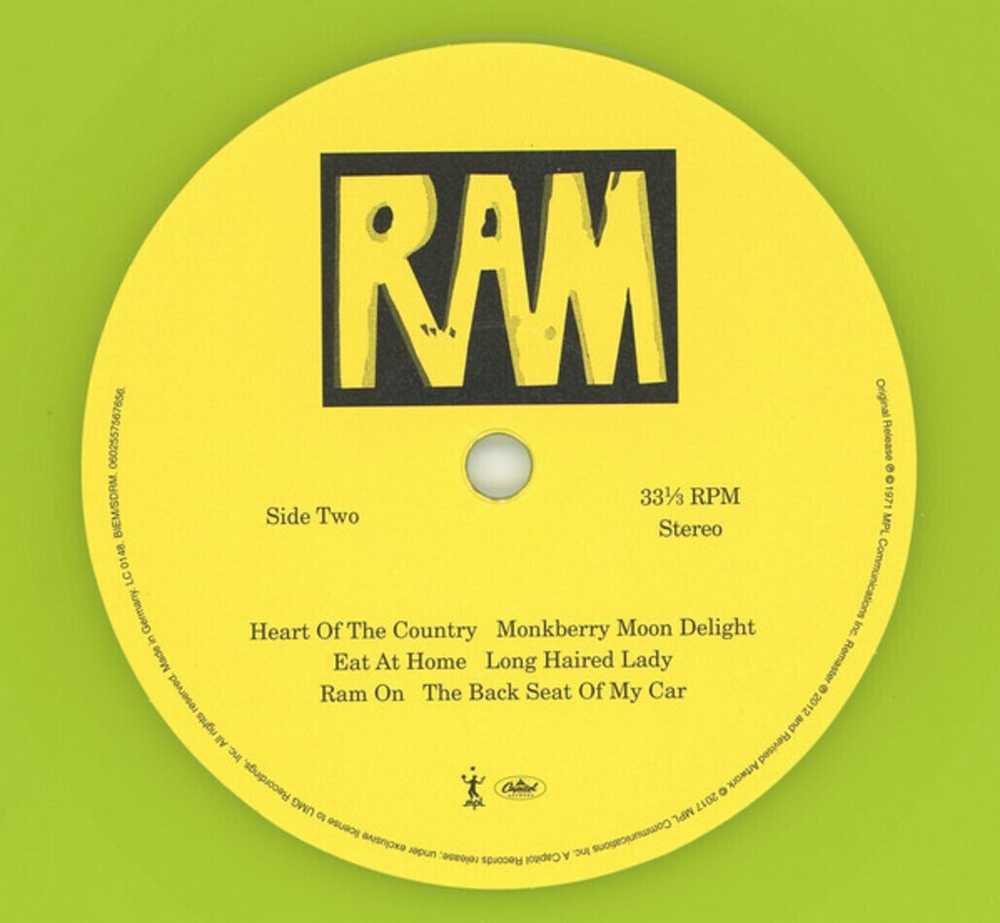 Paul And Linda McCartney / Ram (Limited Edition)(Coloured Vinyl)(LP)