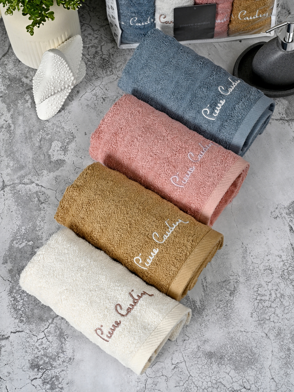 HAV00212 Набор полотенец для лица PIERRE CARDIN HOME из 4пр HARMONY 50х90