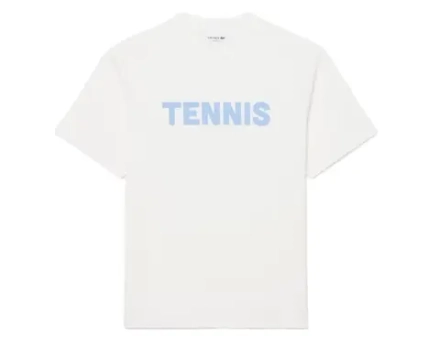 Теннисная футболка Lacoste Printed Cotton - flour