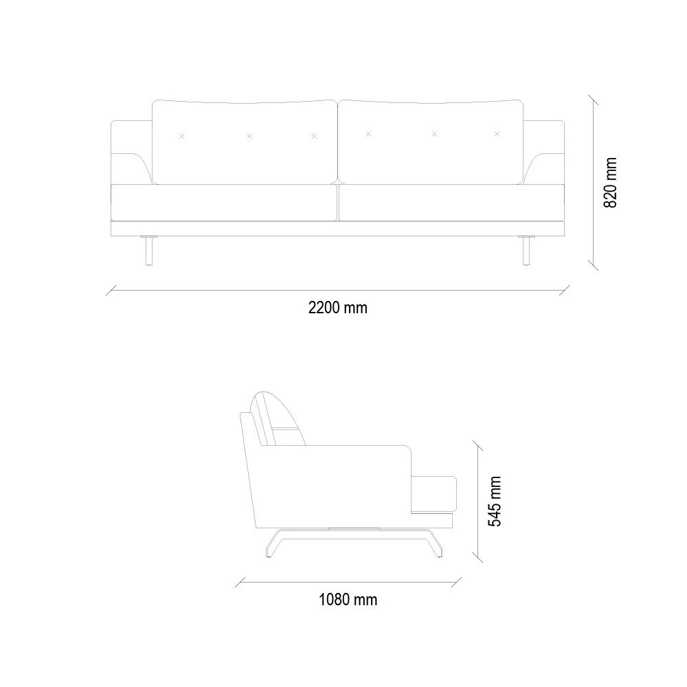 Диван двухместный ENZA HOME MILAN EH67887