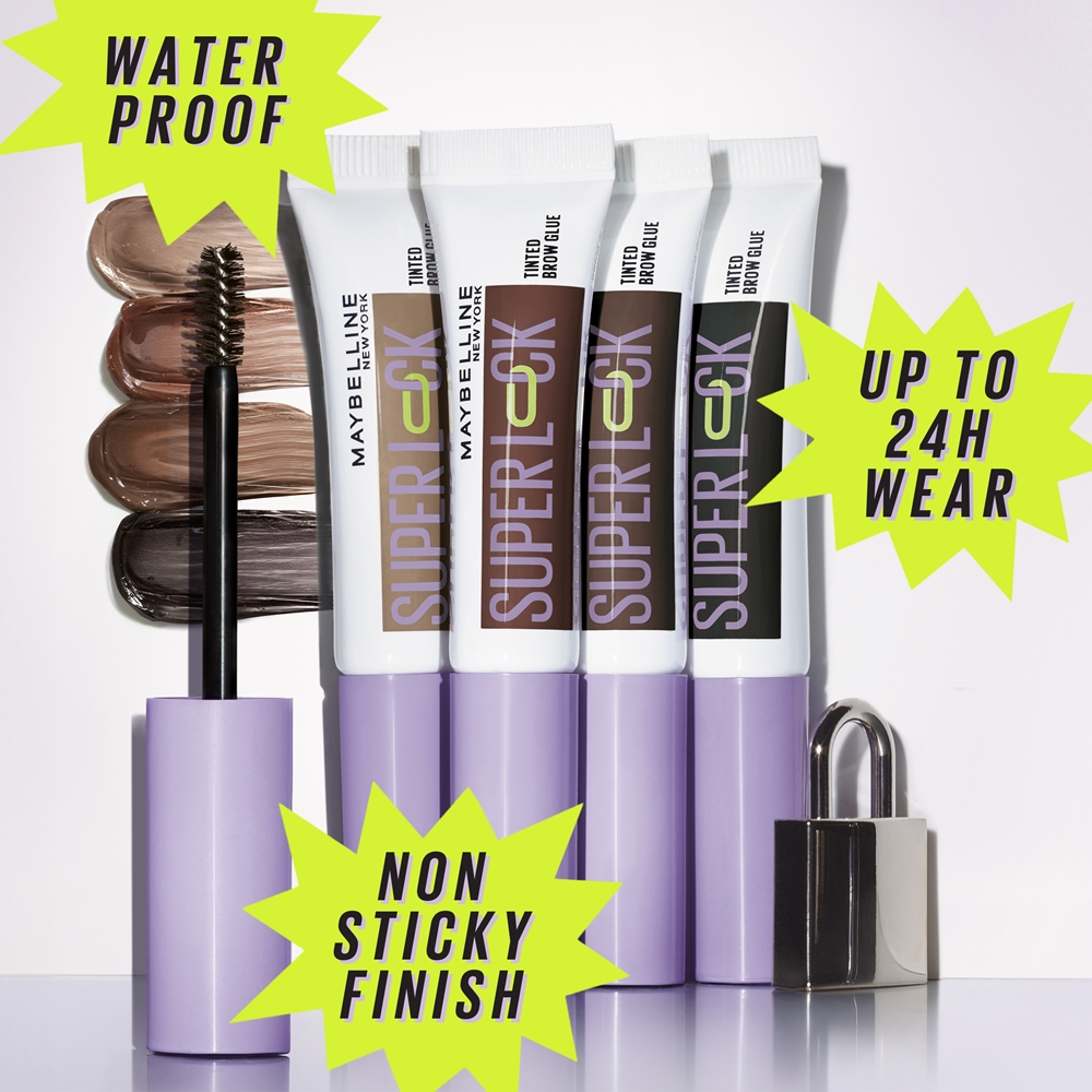 MAYBELLINE NEW YORK Super Lock - Гель для фиксации бровей оттенок Deep Brown, 8 g