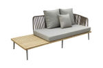 Диван Garda Decor трехместный правосторонний БЭЙЛИ (BAYLEY) уличный серый 220*84*75 см