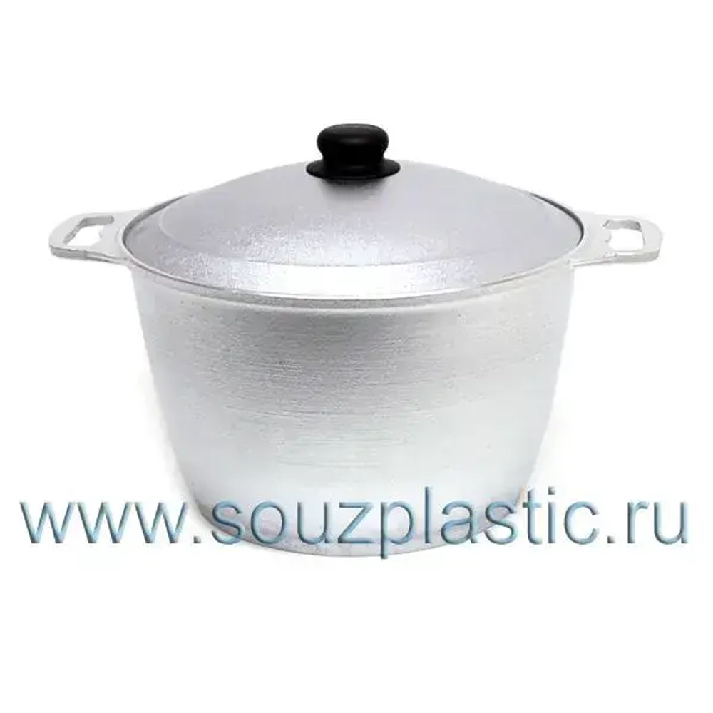 Кастрюля алюм литая 8,0л алюм/кр ТМ KUKMARA