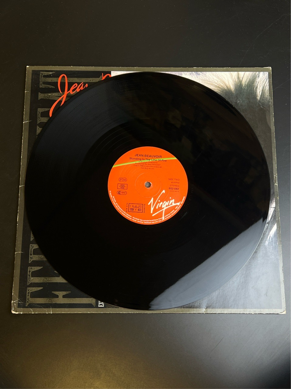 LP Jean Beauvoir - Feel the heat. Виниловая пластинка 12 дюймов. Германия