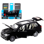 Модель 1:32 BMW X7, черный, свет, звук, откр. четыре двери, капот и багажник, инерция