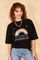 Qadın üçün geniş ölçülü qara  t-shirt Rainbow 10501027